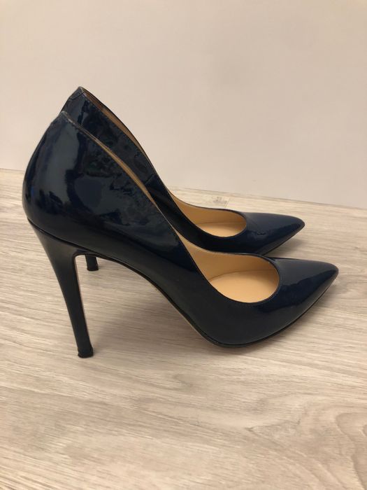 Pantofi dama MUSETTE, piele, marimea 38, bleumarin, stare excelenta