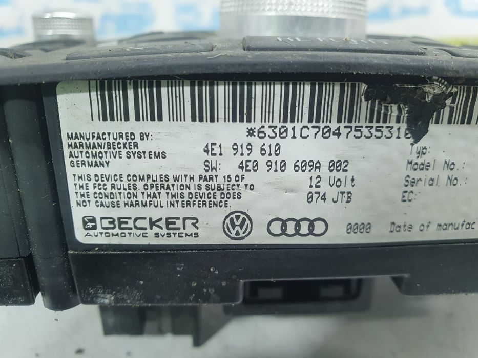 Consola mmi 4e1919610 Audi A8 D4/4H [2010 - 2014]