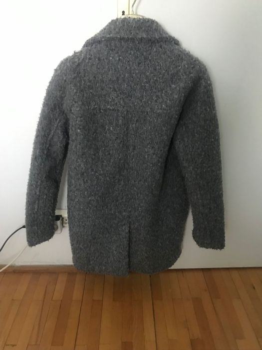 Palton de culoare gri Bershka