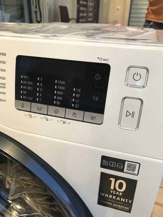 Стиральная Машина SAMSUNG 8 кг WW80AAS22AE Inverter Ecobubble Steam