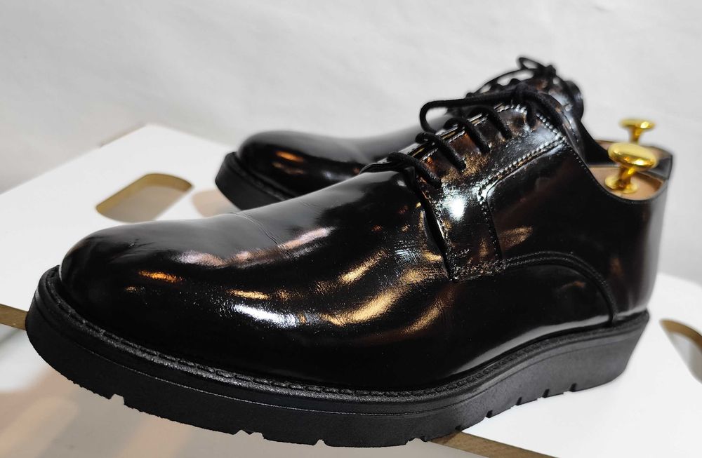 Pantofi derby 39.5 40 plain toe Imperial piele naturala moale
