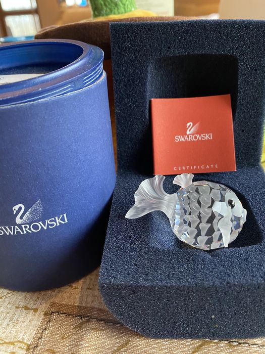 Рядка SWAROVSKI Crystal  Blowfish Animal Sculpture Figurine