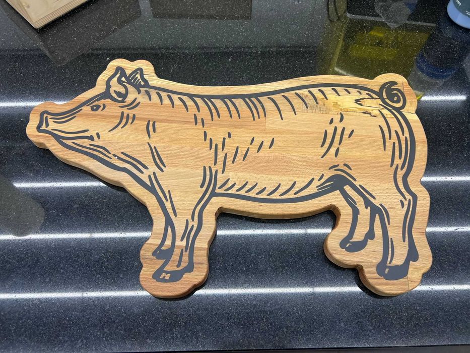 platou servire - lemn si rasina epoxidica