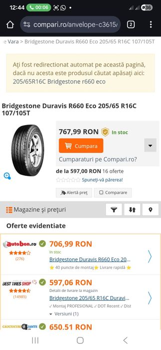 205 65 16c / 205/65R16C , Bridgestone NOI