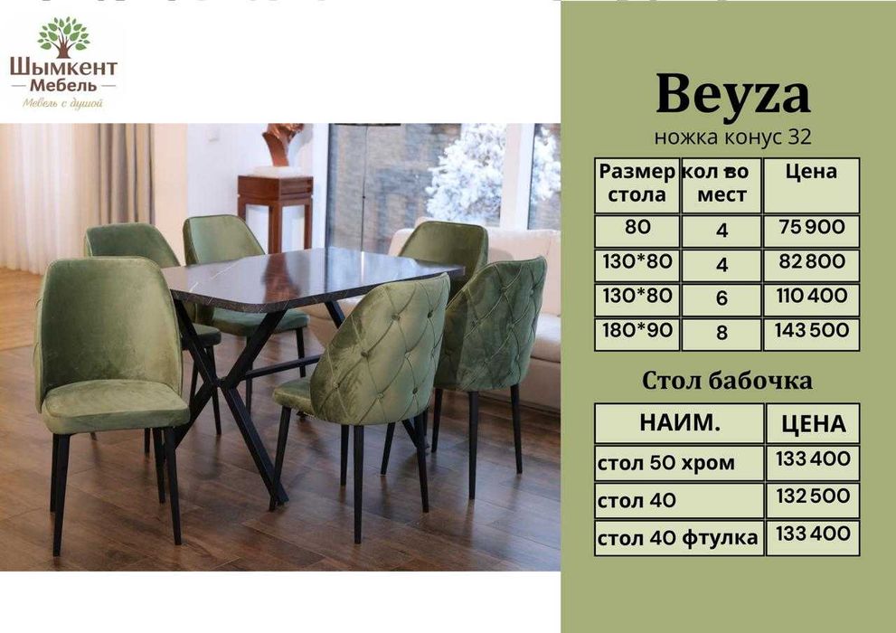 Стол и стулья дизайнерские модели, Столы и стулья