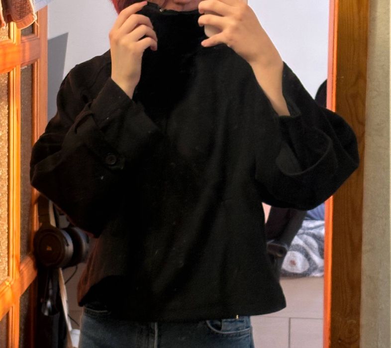 Трендовое пальто с горлом