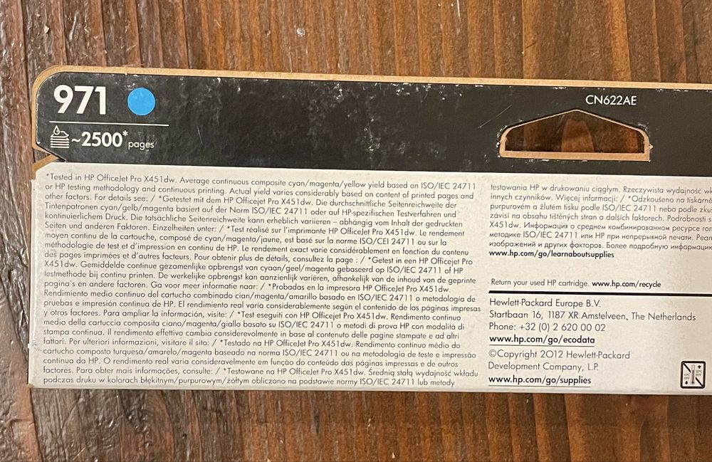 HP Cartus 971 Albastru Cyan