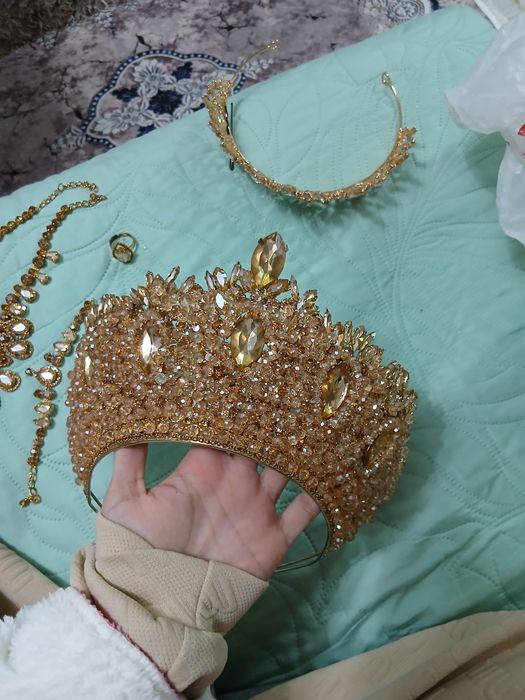 2 Coronițe, set brățară, inel, colier