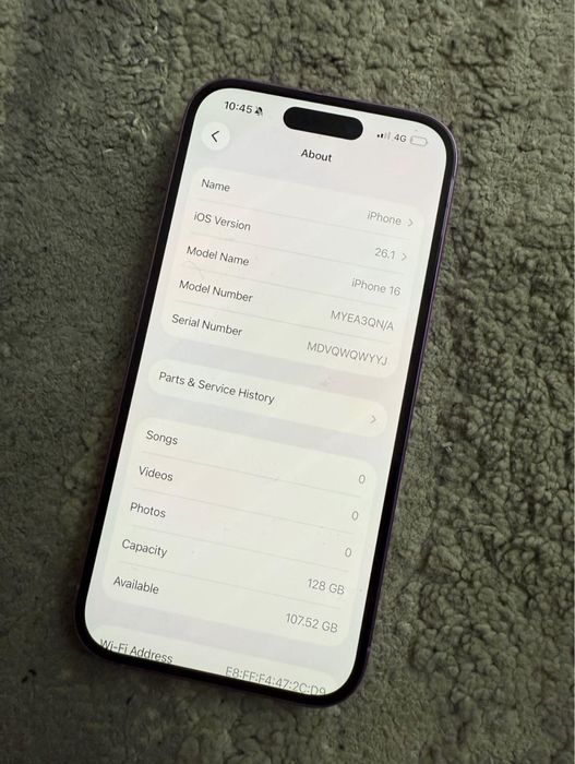 Iphone 16 pink 128 gb
