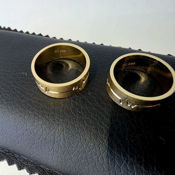 Set verighete aur 14k (B6862 Ag50 Galata2)-Garantie 2 Ani!