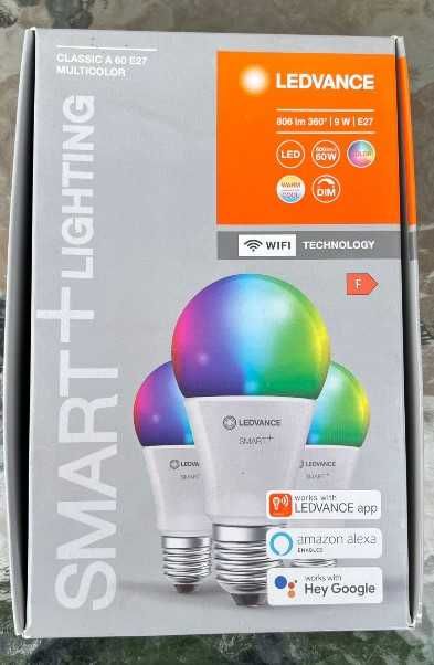 Set 3 becuri inteligente RGBW LEDVANCE SMART+ WiFi 9W