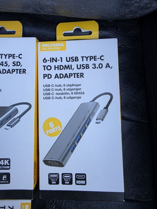 Hub USB-c BILTEMA original Suedia, sigilat, preț fix