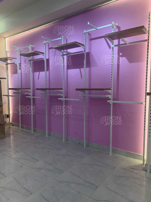 Рельсы развесы полки торговое оборудование