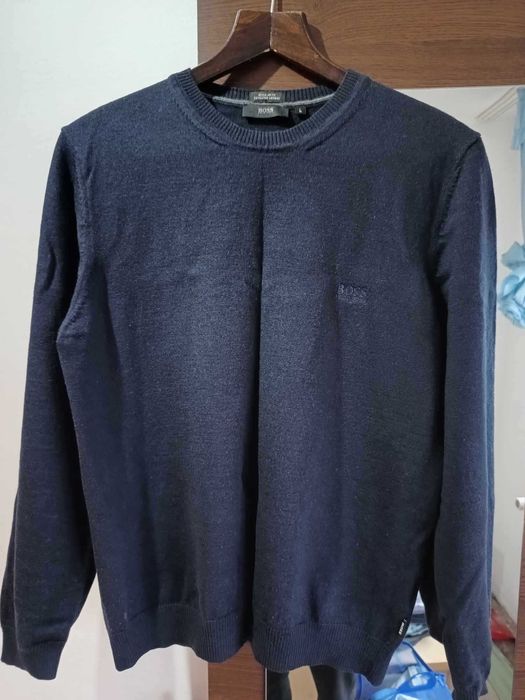 Pulover Hugo Boss Dama femeie lana merino L Bleumarin Dark