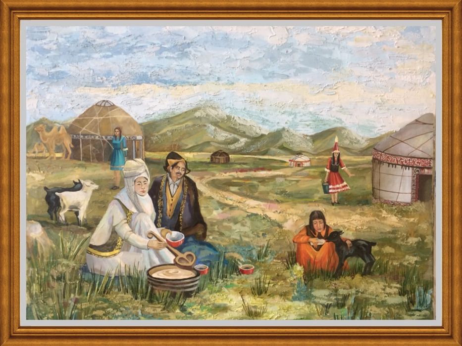 Казахская семья картина