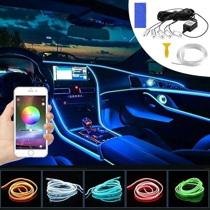Интериорно Амбиентно LED вътрешна лентова светлина, 16 милиона цвята 5