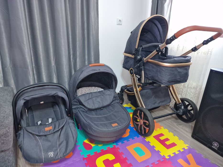 Carucior modular 3 in 1 Moni Polly Black