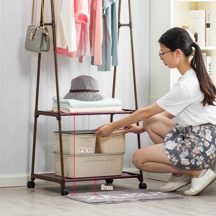 Вешалка для одежды с колесиками для хранения g35