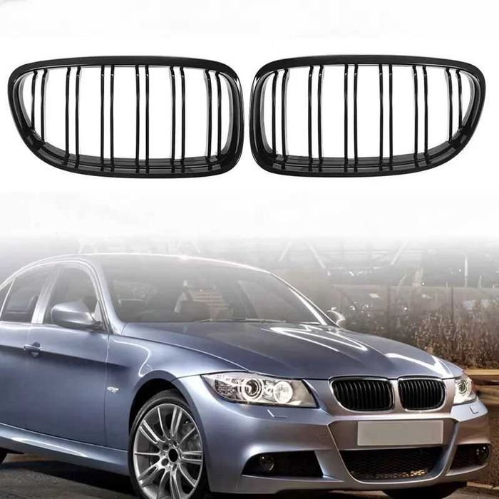 Grile Nari Duble BMW E90, E91 Negru Lucios (2009-2012) NOU!