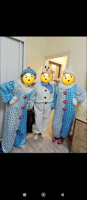 Новогодние костюмы Деда мороза, снегурочки , клоуна , снеговика