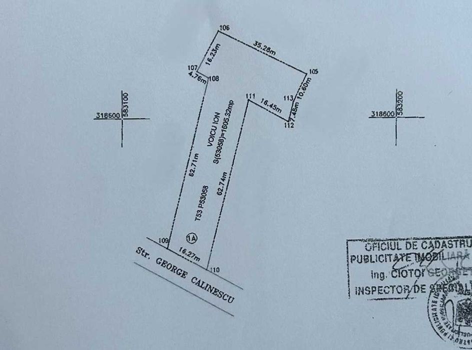 Teren Magurele (poeti) - Str George Calinescu (intre case) 1605 mp