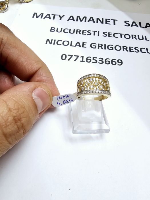 Vand inel dama din aur 14 k 4.92 g cod 373