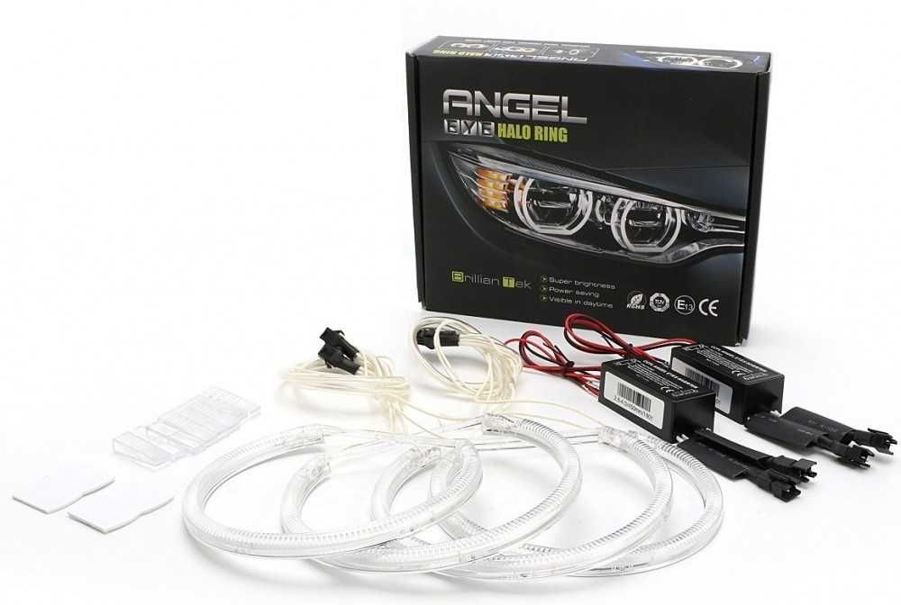 Kit Angel Eyes CCFL Galben OEM pentru BMW E46 CU LUPA SAU FARA LUPA