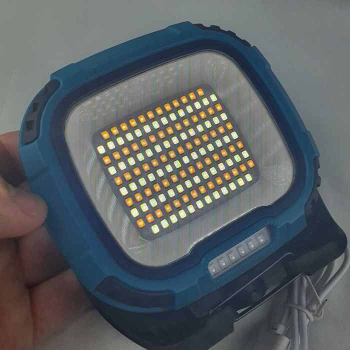 Lanternă LED Magnetică-Reîncărcabilă cu Suport și Power Bank + Cablu