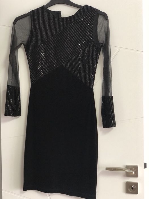 Rochie neagra din catifea