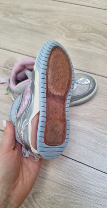 Sneakers Adidași Geox argintiu/ roz unicorn 26