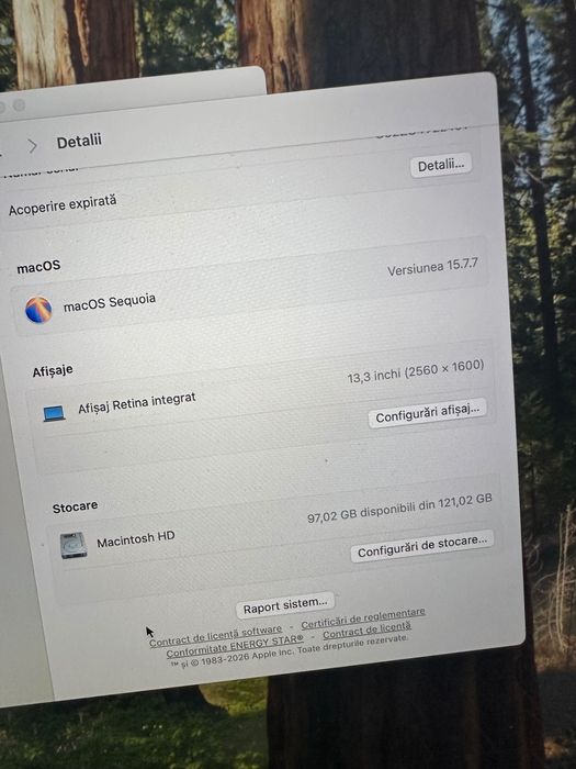 MacBook Pro 2019, 13-inch, Two Thunderbolt 3 ports, 1,4 GHz Intel Core I5 patru nuclee, 8 GB RAM 2133 MHz LPDDR3, Intel Iris Plus Graphics 645 1536 MB