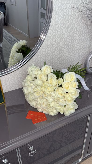 Белые цветы 51шт