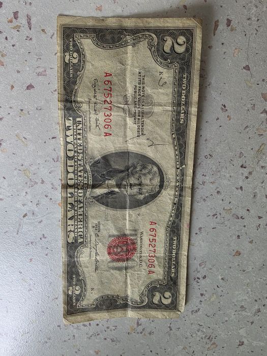 Bancnotă de 2 $ din 1953