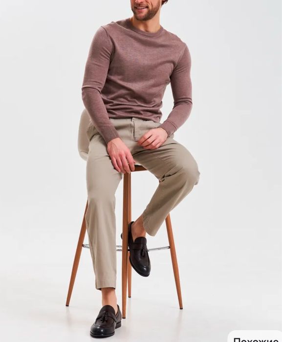 Туфли мужские, лоферы кожаные