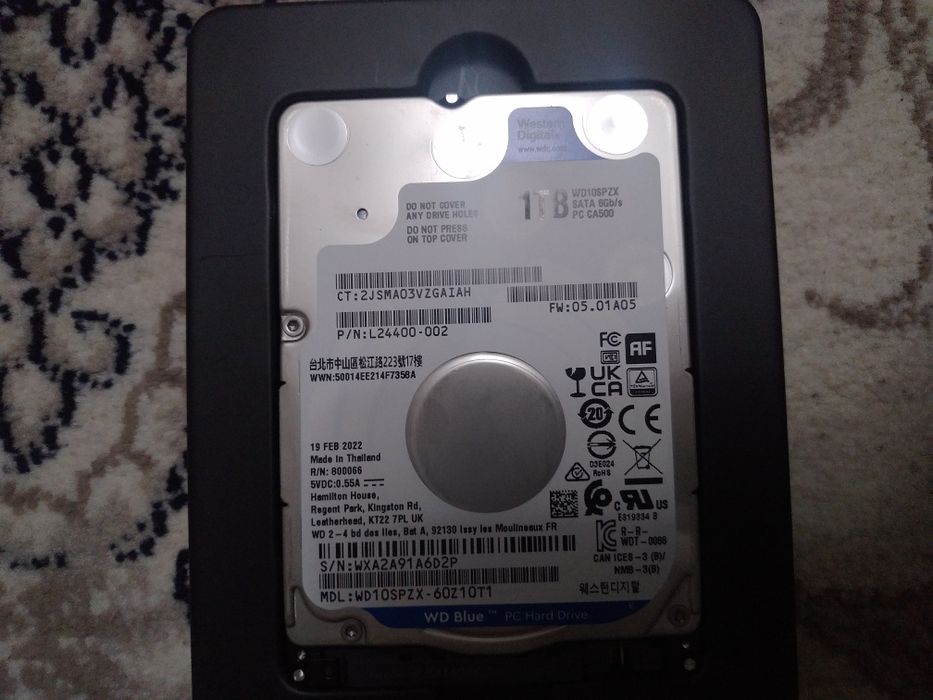 Hdd 1tb notebook uchun yangi