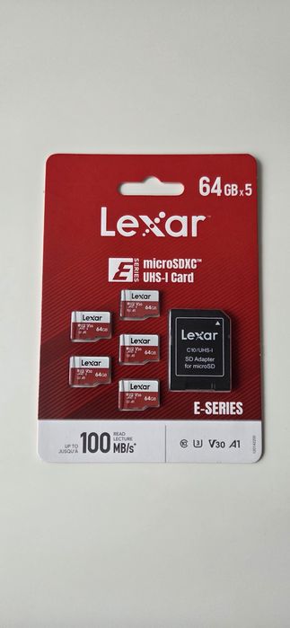Card de Memorie Lexar MicroSDXC 64GB x 5