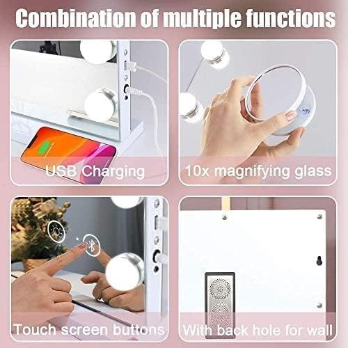 Голям Размер Професионално Гримьорско огледало с Bluetooth  LEDдимируе