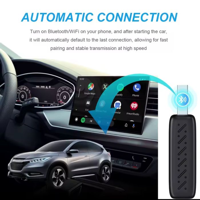 Безжичен Car play/ Android Auto - Чисто Нов