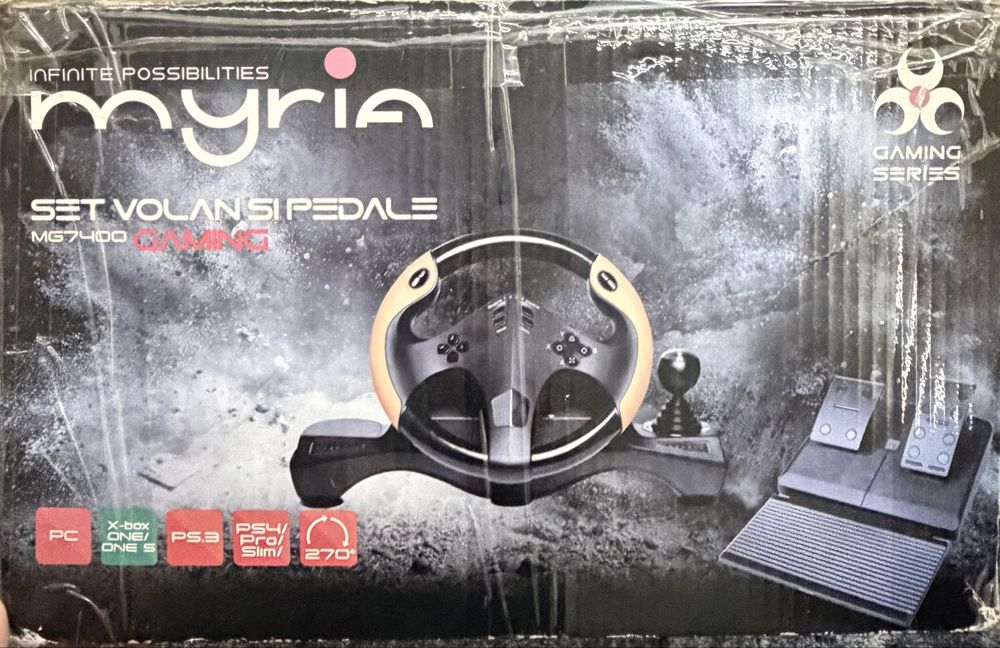 Volan gaming Myria MG7400 + pedale (PC / PS / Xbox)
