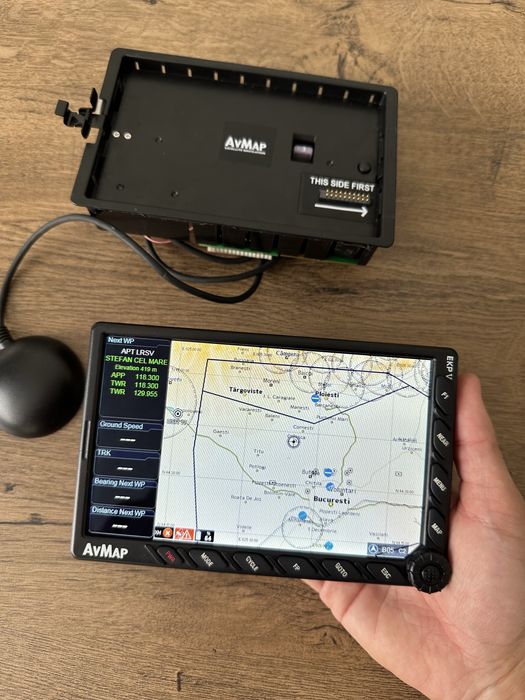 Gps aviatie, avion, AvMap EKP V, pachet full, cockpit dock, antena GPS