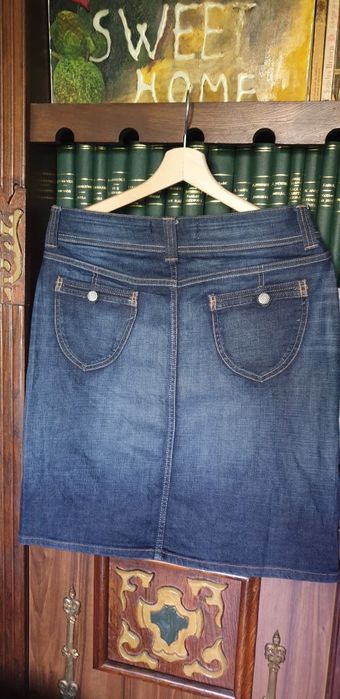 Fusta midi din denim Marks & Spencer, marimea 42