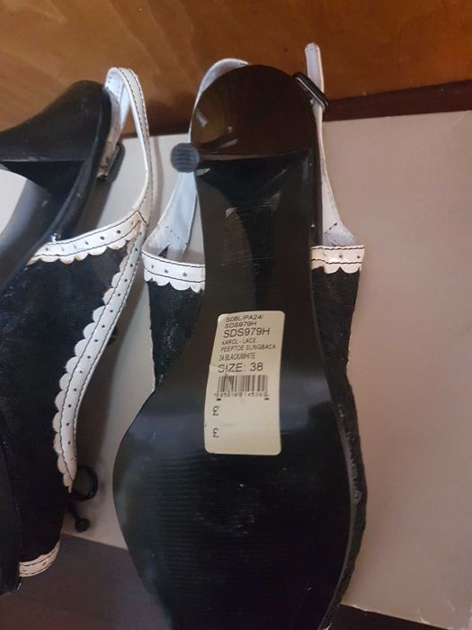 Дамски официални обувки .DUNE.    Karol - Lace. Peeptoe Slingback.