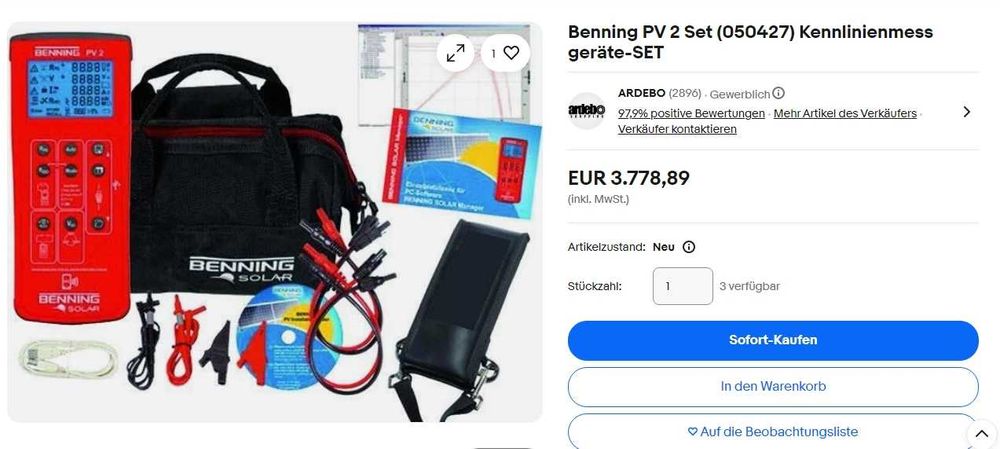 BENNiNG PV 2 + SUN 2 - Тестер и детектор за фотоволтаични системи