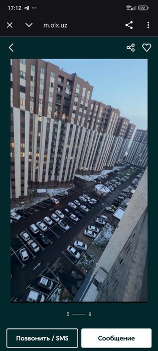 Uy sotiladi 2xonali 62.83 kv.m2 urigzor residinsda