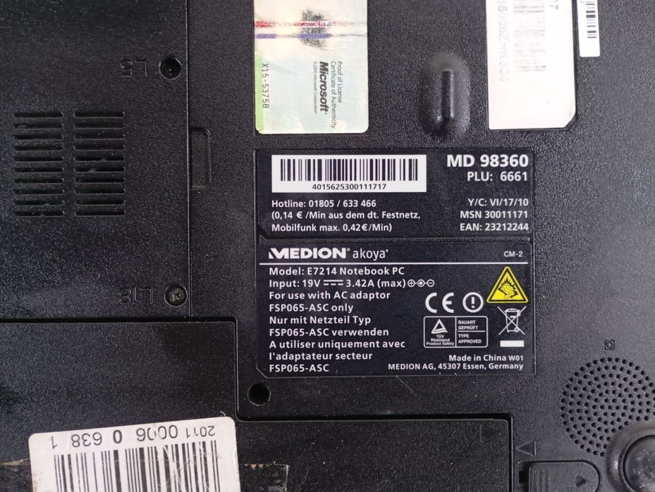 Laptop Medion Akoya i3 17"