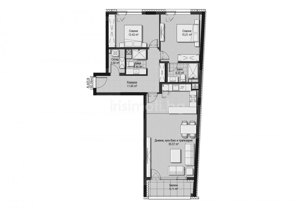 Продава се Тристаен апартамент в София, Витоша - 130 кв.м за 2193 €/кв.м - Снимка #3