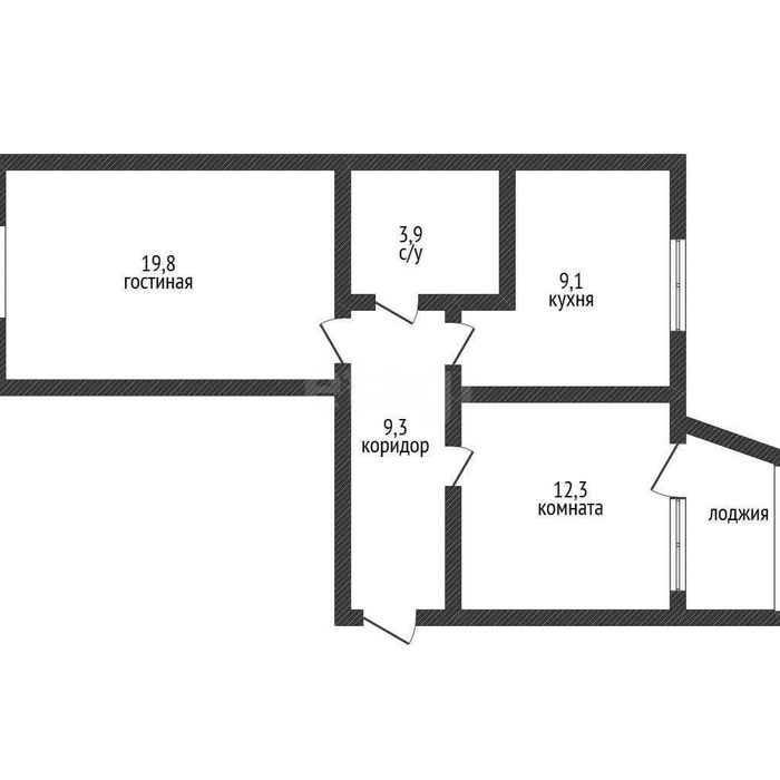 улучшенная двухкомнатная в самом центре