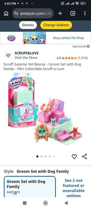 Комплект играчки мини ветеринарен кабинет moose little live pets scruff surprise vet rescue