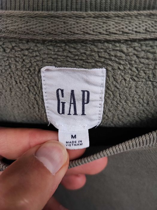Pulover Gap verde măsliniu, interior pufos, mărimea M