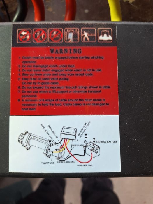 Лебедка 12V, 13500 LBS,